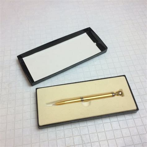 Vintage Laminato Oro 750 Gold Tone Ball Point Pen with box